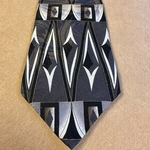 Conte di Milano x-long Italian silk Tie in Art-deco retro 65" x 4"